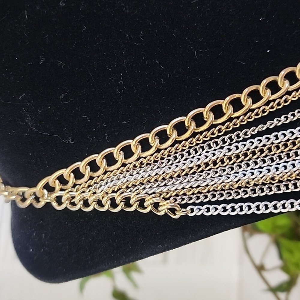 Statement Multi Chain With Large Pendant Necklace - image 2